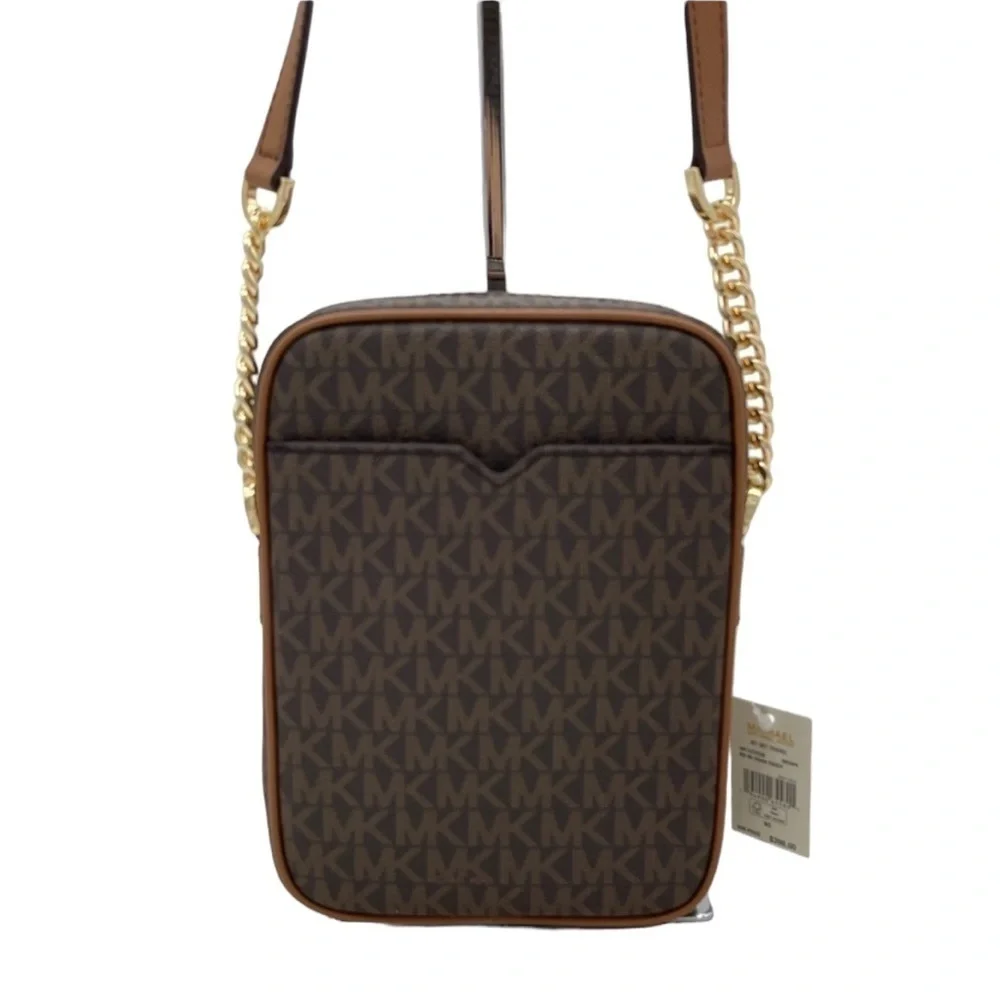 Michael Kors Medium NS Chain Xbody Bag Brown/Gold